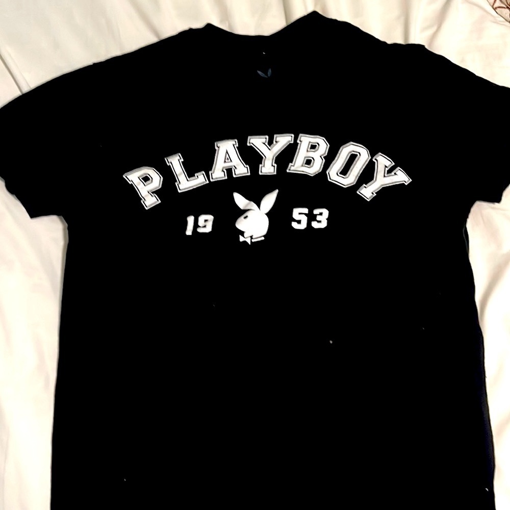 PLAYBOY Black T-shirt. Small, Barely used